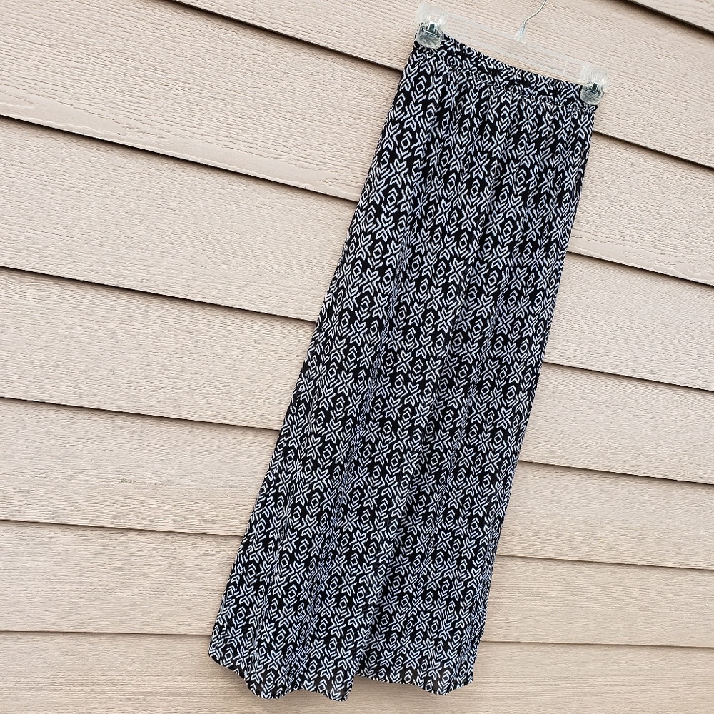 Forever 21 Tribal Print Chiffon Maxi Skirt